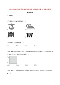 2024_2025学年江苏省泰州市兴化市八年级上册（11月）期中考试数学试题【附答案】