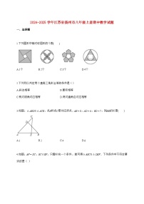 2024_2025学年江苏省扬州市八年级上册期中数学试题【附答案】