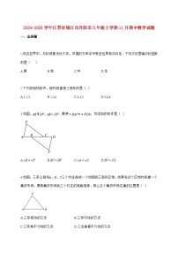 2024_2025学年江苏省镇江市丹阳市八年级上册（11月）期中数学试题【附答案】