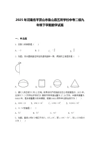 2025年河南省平顶山市鲁山县五所学校中考二模九年级下学期数学试题(含答案解析)