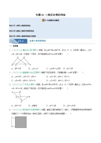 专题04 三角形全等的判定 3大高频考点（期中真题汇编）八年级数学上学期人教版2024