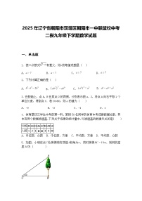 2025年辽宁省朝阳市双塔区朝阳市一中联盟校中考二模九年级下学期数学试题（含答案解析）