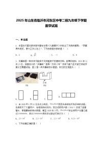 2025年山东省临沂市河东区中考二模九年级下学期数学试题（含答案解析）