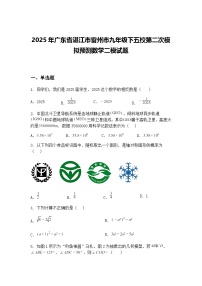 2025年广东省湛江市雷州市九年级下五校第二次模拟预测数学二模试题（含答案解析）