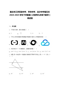 重庆市江津实验中学、李市中学、白沙中学等五校2024-2025学年下学期第二次联考九年级下数学二模试题（含答案解析）