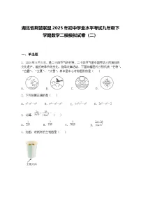 湖北省荆楚联盟2025年初中学业水平考试九年级下学期数学二模模拟试卷（二）（含答案解析）