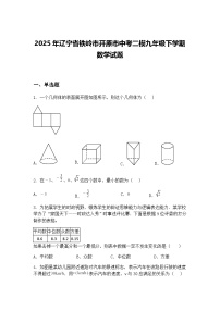 2025年辽宁省铁岭市开原市中考二模九年级下学期数学试题（含答案解析）