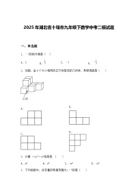 2025年湖北省十堰市九年级下数学中考二模试题（含答案解析）