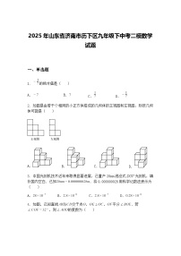 2025年山东省济南市历下区九年级下中考二模数学试题（含答案解析）