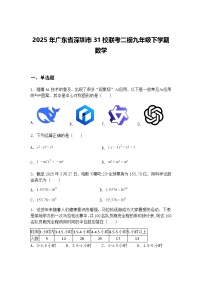 2025年广东省深圳市31校联考二模九年级下学期数学试卷（含答案解析）