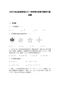 2025年山东省青岛六十一中中考九年级下数学三模试卷（含答案解析）