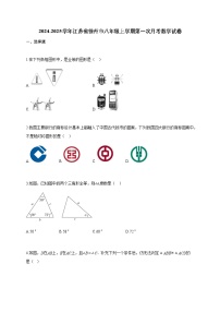 2024~2025学年江苏省徐州市八年级上学期第一次月考数学试题（含答案）