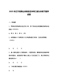 2025年辽宁省鞍山市铁东区中考三模九年级下数学试题（含答案解析）