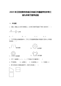 2025年江苏省泰州市靖江市靖江外国语学校中考三模九年级下数学试题(含答案解析)