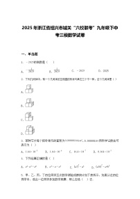 2025年浙江省绍兴市城关“六校联考”九年级下中考三模数学试卷（含答案解析）