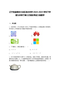 辽宁省盘锦市大洼区清水中学2024-2025学年下学期九年级下第三次模拟考试三模数学（含答案解析）