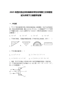 2025年四川省达州市高级中学校中考第三次诊断测试九年级下三模数学试卷（含答案解析）