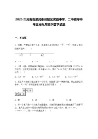 2025年河南省漯河市召陵区实验中学、二中联考中考三模九年级下数学试题（含答案解析）