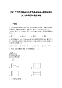 2025年江西省新余市分宜县初中学业水平模拟考试(三)九年级下三模数学卷(含答案解析)