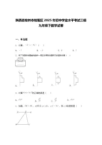 陕西省榆林市榆阳区2025年初中学业水平考试三模九年级下数学试卷(含答案解析)