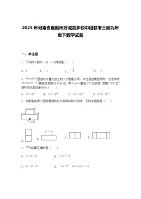 2025年河南省南阳市方城县多校中招联考三模九年级下数学试题（含答案解析）