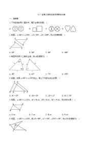 初中数学14.1 全等三角形及其性质同步练习题