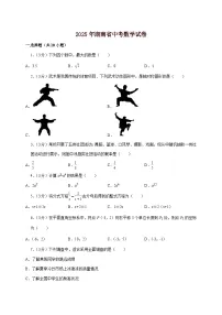 【中考数学】2025年湖南省中考适应性模拟试卷(含解析)