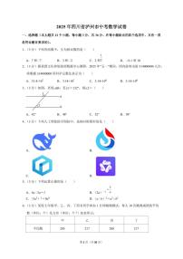 2025年四川省泸州市【中考数学】试题（原卷+解析）