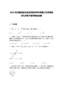 2025年河南省驻马店市实验中学中考第六次学情测评九年级下数学模拟试卷（含答案解析）