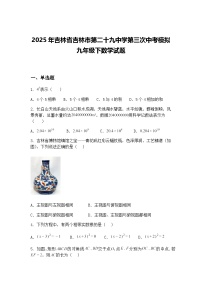 2025年吉林省吉林市第二十九中学第三次中考模拟九年级下数学试题（含答案解析）