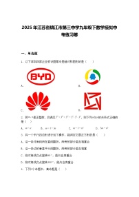 2025年江苏省镇江市第三中学九年级下数学模拟中考练习卷（含答案解析）