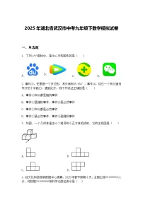 2025年湖北省武汉市中考九年级下数学模拟试卷（含答案解析）