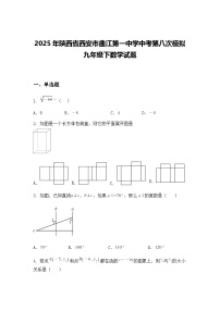 2025年陕西省西安市曲江第一中学中考第八次模拟九年级下数学试题（含答案解析）