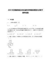 2025年河南省商丘市永城市中考模拟预测九年级下数学试题（含答案解析）