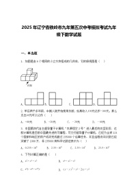 2025年辽宁省铁岭市九年第五次中考模拟考试九年级下数学试题（含答案解析）