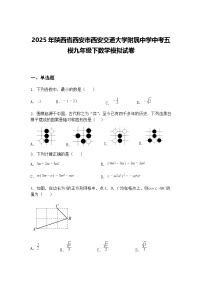 2025年陕西省西安市西安交通大学附属中学中考五模九年级下数学模拟试卷（含答案解析）
