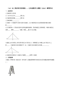 第13章 与三角形有关的线段——八年级数学人教版（2024）暑假作业及答案