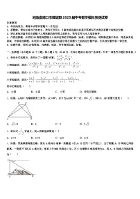 河南省周口市郸城县2025届中考数学模拟预测试卷含解析