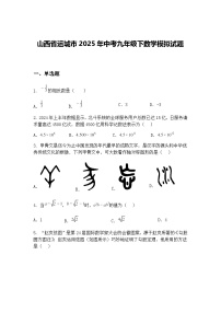 山西省运城市2025年中考九年级下数学模拟试题（含答案解析）