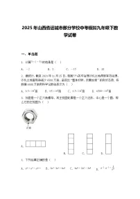 2025年山西省运城市部分学校中考模拟九年级下数学试卷（含答案解析）