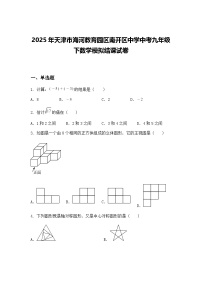 2025年天津市海河教育园区南开区中学中考九年级下数学模拟结课试卷（含答案解析）