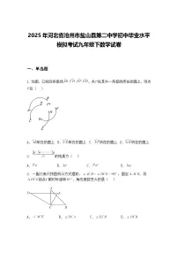 2025年河北省沧州市盐山县第二中学初中毕业水平模拟考试九年级下数学试卷(含答案解析)