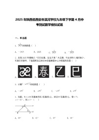 2025年陕西省西安市滨河学校九年级下学期4月中考测试数学模拟试题（含答案解析）