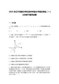 2025年辽宁省部分学校初中学业水平模拟考试（一)九年级下数学试卷（含答案解析）