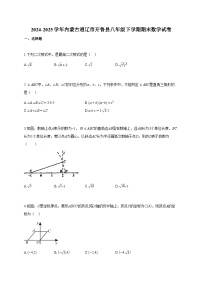 2024~2025学年内蒙古通辽市开鲁县八年级下册期末数学试卷（含答案）