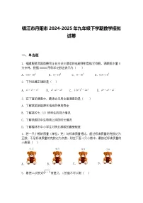镇江市丹阳市2024-2025年九年级下学期数学模拟试卷(含答案解析)