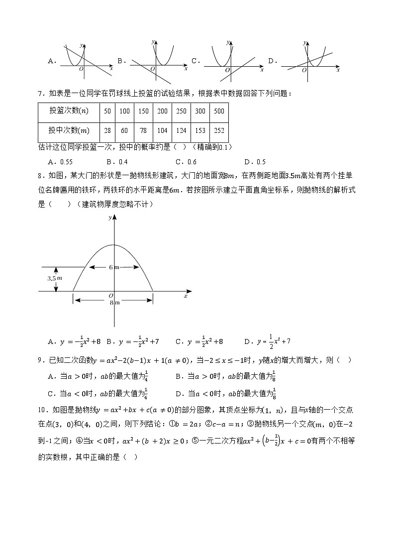 【浙教】九年级上册数学第一次月考A卷(考试版+解析)第2页