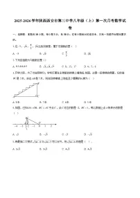 2025-2026学年陕西西安市第三中学八年级(上)第一次月考数学试卷-自定义类型