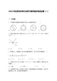 2025年北京市中考九年级下数学模拟考试试卷（一）（含答案解析）
