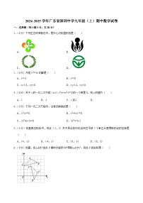 2024-2025学年深圳中学九年级上学期期中数学试卷及答案